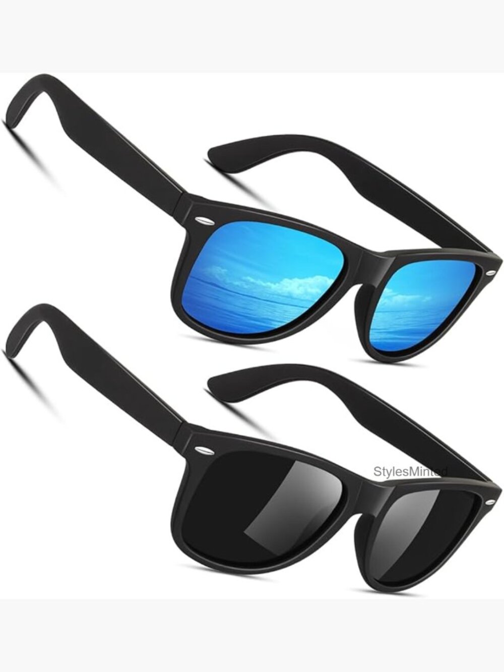 Retro Square Polarized Sunglasses UV400 for Driving Fishing